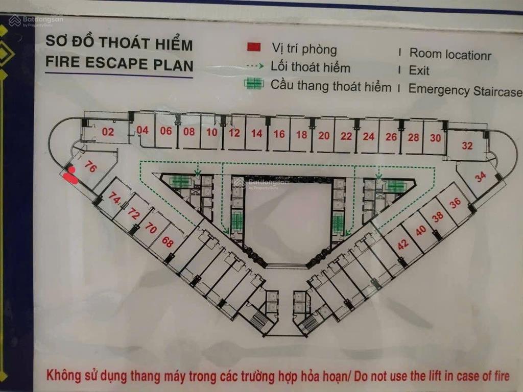Căn góc số 76, 3 mặt thoáng, rộng 76 m2, tầng cao ít ai bán tại mường thanh 04 trần phú