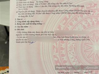 Quá rẻ 103m2 thổ cư mt 6m vuông vắn cách tl420 300m sen trì  bình yên