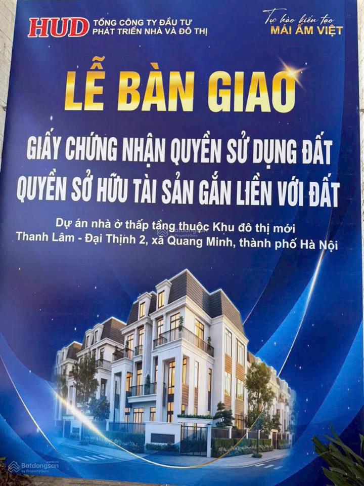 Quỹ hàng liền kề biệt thự tại hud mê linh giá tuwd 6587 triệu/m2, sổ đỏ từng căn.  0974 375 ***