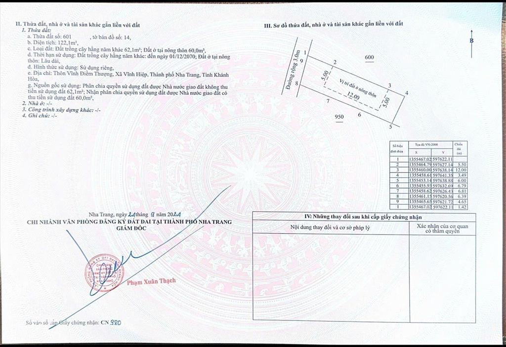 [rrr]b.án đất đường oto, hẻm 707 đường 23/10, vĩnh hiệp, nha trang, khánh hòa. xin đc gpxd