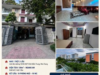 Cho thuê nhà 4 tầng, mặt tiền 6m, mặt đường 19/5 rộng 30m, vĩnh điềm trung, nha trang, khánh hòa.