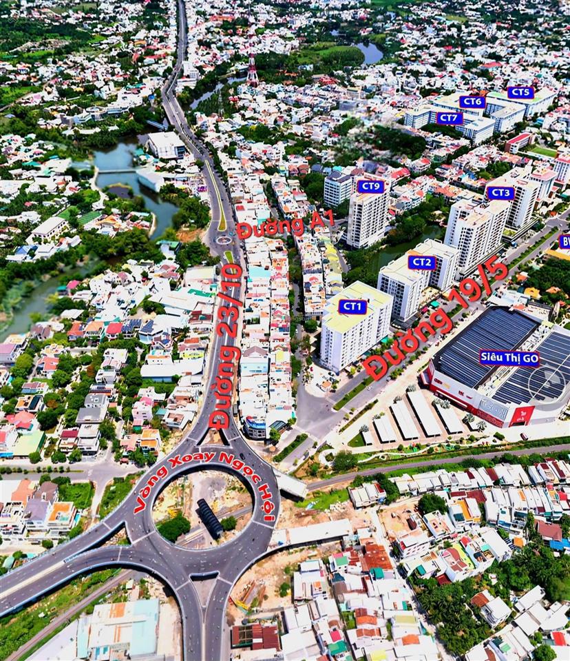 Bán đất tặng nhà 3 tầng cũ, mặt tiền 8,8m, mặt đường 23/10, tây nha trang, khánh hòa.