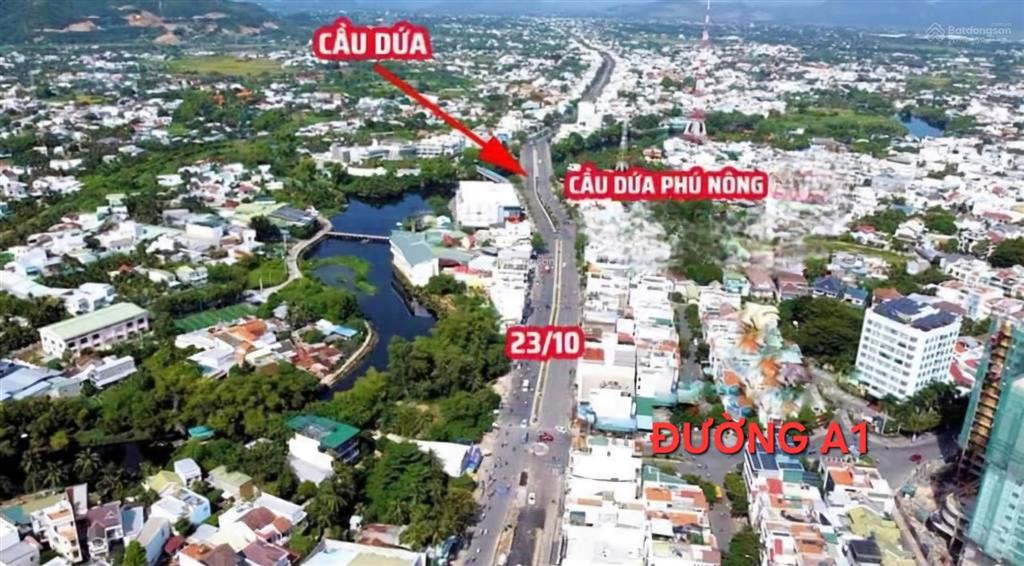 Bán đất tặng nhà 3 tầng cũ, mặt tiền 8,8m, mặt đường 23/10, tây nha trang, khánh hòa.