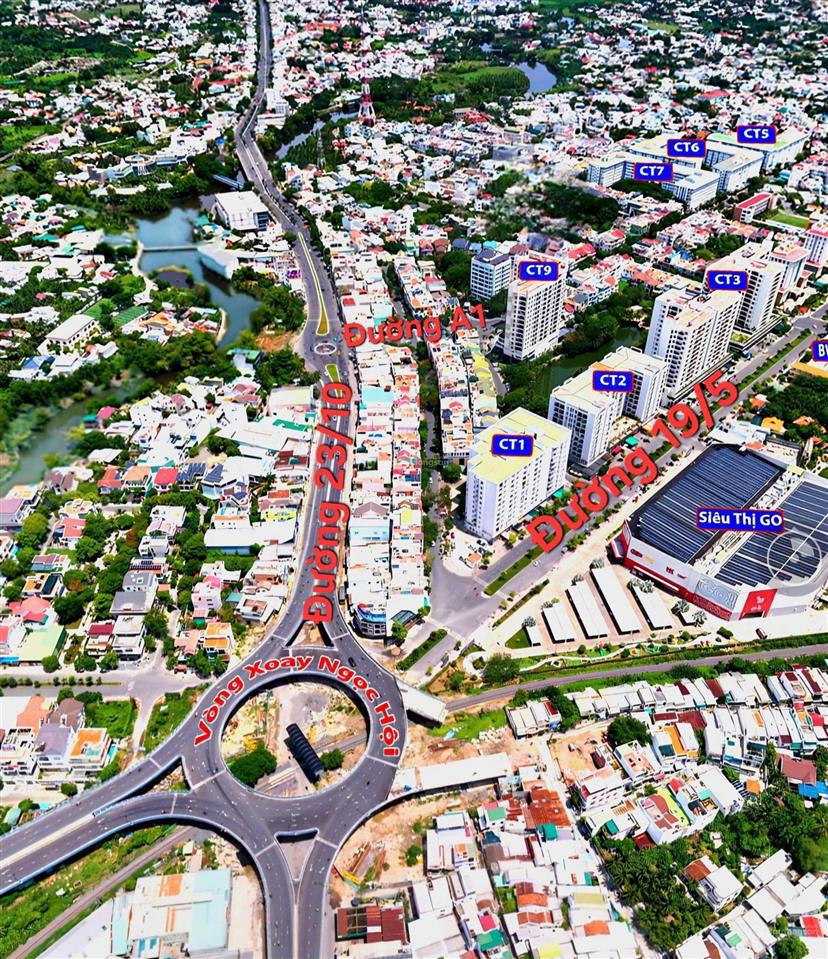 Bán đất mặt tiền 9m, mặt đường 23/10, sát bên khu đô thị vĩnh điềm trung, nha trang, khánh hòa