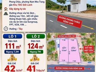 [rrrr]b.án đất mặt đường phong châu, nha trang, khánh hòa.