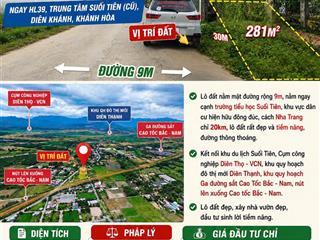 Hạ giá từ 8tr/m2 xuống còn 6,8 tr/m2. bán đất mặt đường 9m, ngay hl39, trung tâm suối tiên (cũ)