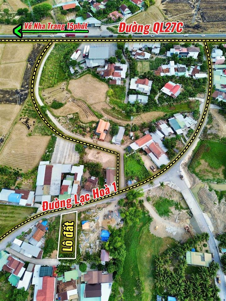Bán đất đẹp, đầu tư, đường nhựa 10m quy hoạch 24m tại diên lạc, khánh hòa.