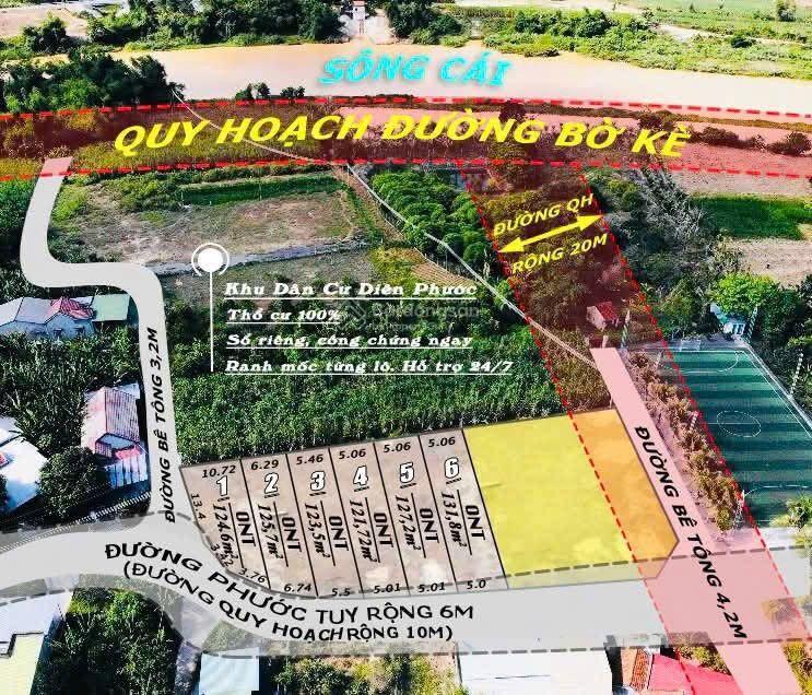 Đất mặt tiền phước tuy, diên phước, diên khánh, khánh hòa.
đất nằm đường hiện trạng 6m