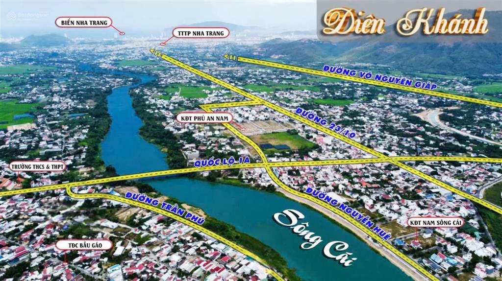 Hạ giá 150tr chỉ còn 1 tỷ 650tr bán đất tđc bầu gáo, thị trấn diên khánh, khánh hòa