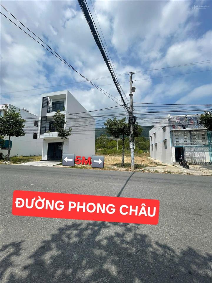 [rrrr]đất mặt tiền 5m, mặt đường phong châu rộng 22.5m, đối diện công viên cây xanh, nha trang