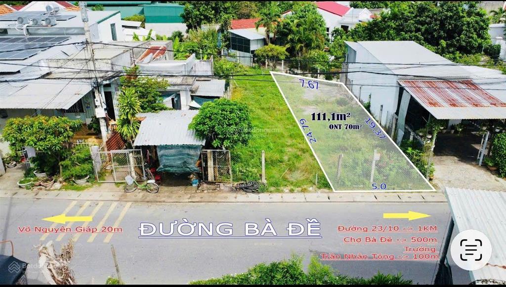 Bán đất mặt tiền, mặt đường bà đề, diên an (cũ), diên khánh, khánh hòa.