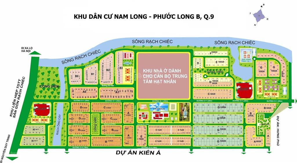 Bán lô đất mặt tiền đường d3, kdc nam long phường phước long, tp. hcm