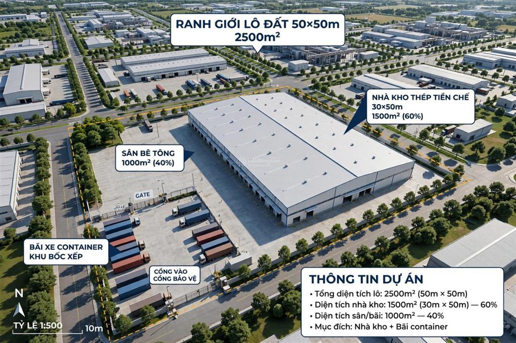Cho thuê kho kcn an đồn gần trung tâm! gần cầu sông hàn, đường container. dt 2500m (1500m kho)