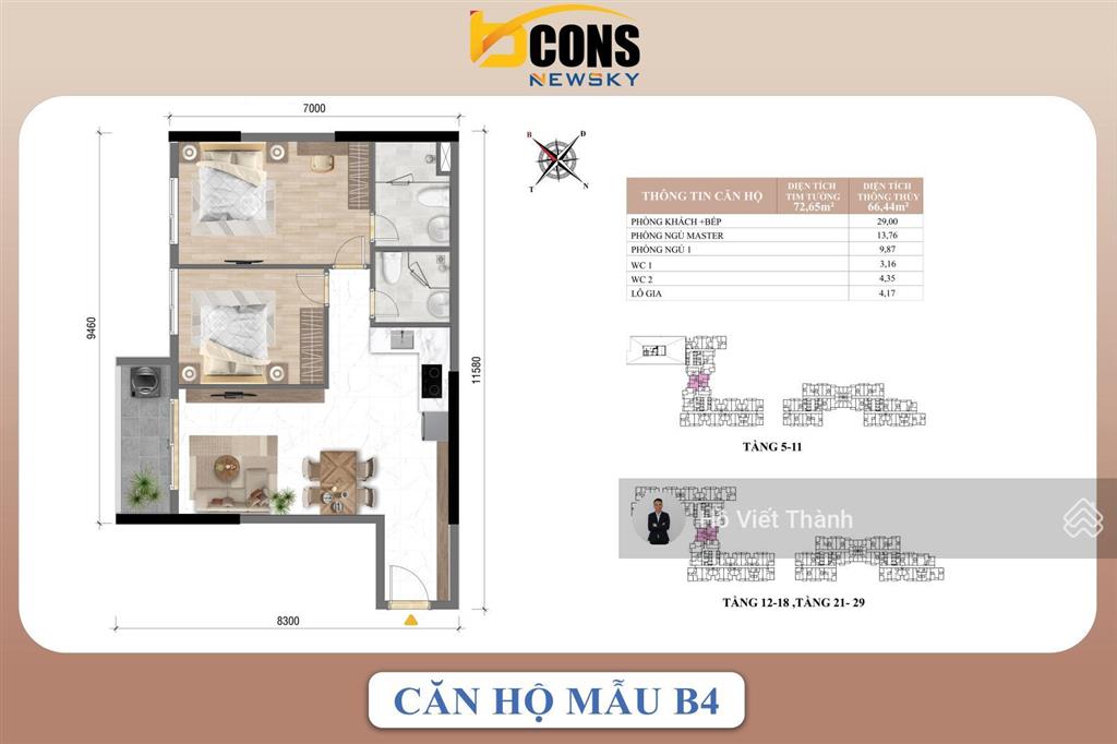Giỏ hàng căn hộ bcons newsky giá tốt, cam kết thuê 15 triệu/tháng, ck 90 triệu, tặng 2,5 chỉ vàng