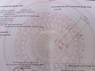 Cần bán lô đất mặt đường 5m tại tân vũ 2, tràng cát 88,5m2 giá chỉ 26.5tr/m2