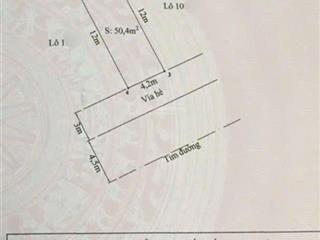 Cần bán lô đất mặt đường 9m vỉa hè 3m tdc tràng cát, hải an 50,4m2 giá 56tr/m2