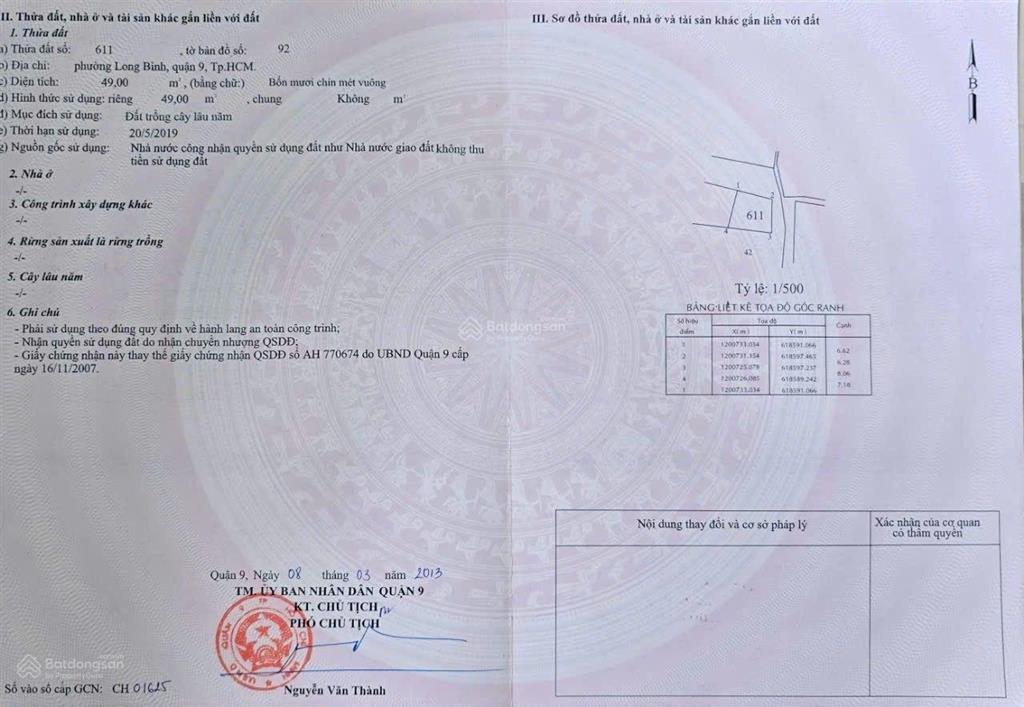 Bán nhà cấp 4, mt đường số 5, đối diện hoa viên 979, công nhận 250m2, ngay vinhomes, vành đai 3