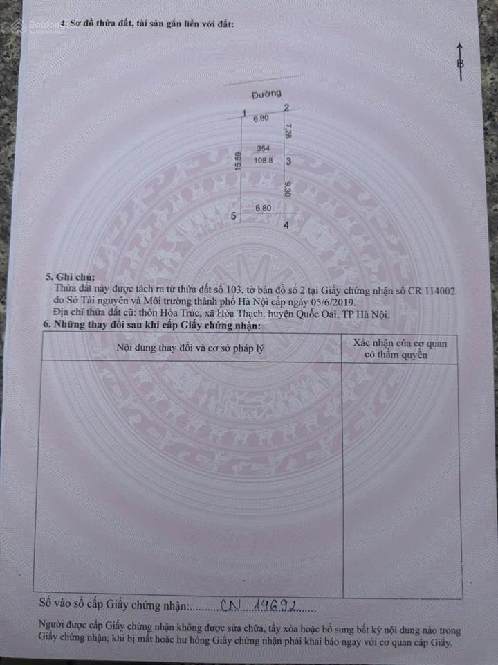 Chính chủ bán lô đất 100m2 full thổ cư, mặt tiền rộng 7m, đất vuông đẹp, xây dựng tự do