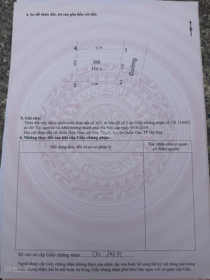 Chính chủ bán lô đất 100m2 full thổ cư, mặt tiền rộng 7m, đất vuông đẹp, xây dựng tự do