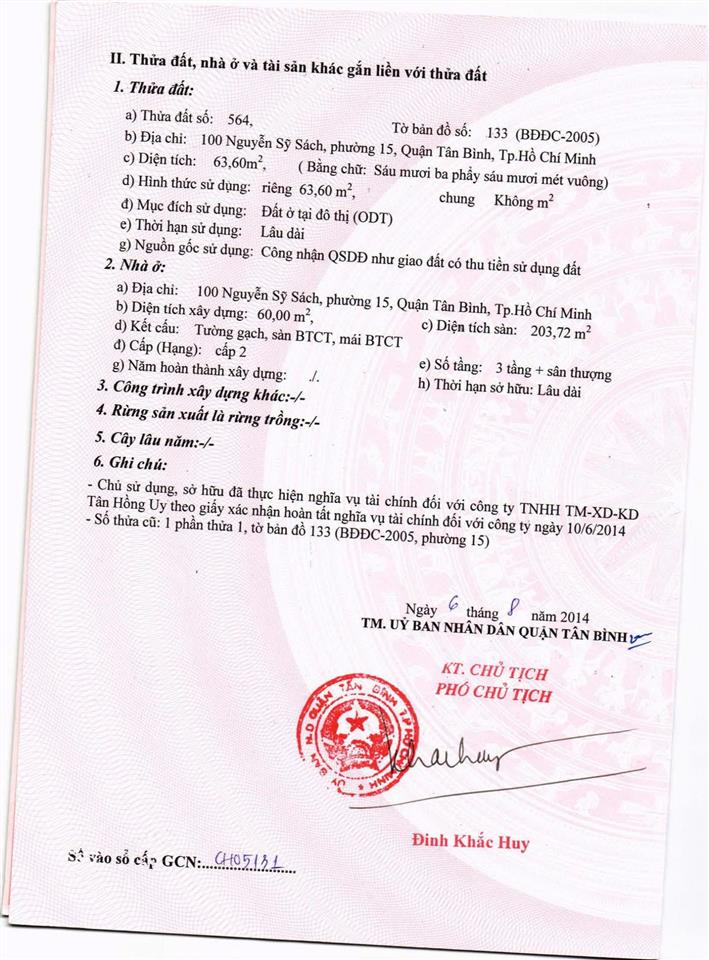 Nhà mặt tiền, khu phố văn minh, công viên, café, văn phòng, 100 nguyễn sỹ sách, tp. hcm, 13.5 tỷ