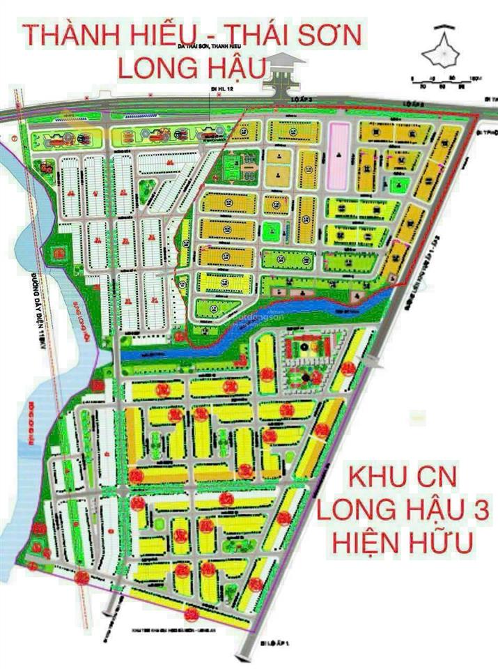 Kdc thái sơn t&t nền liên ấp đối diên kcn đường lớn 30m giá ngộp chỉ 2ty8. dt 100m2. sổ hồng