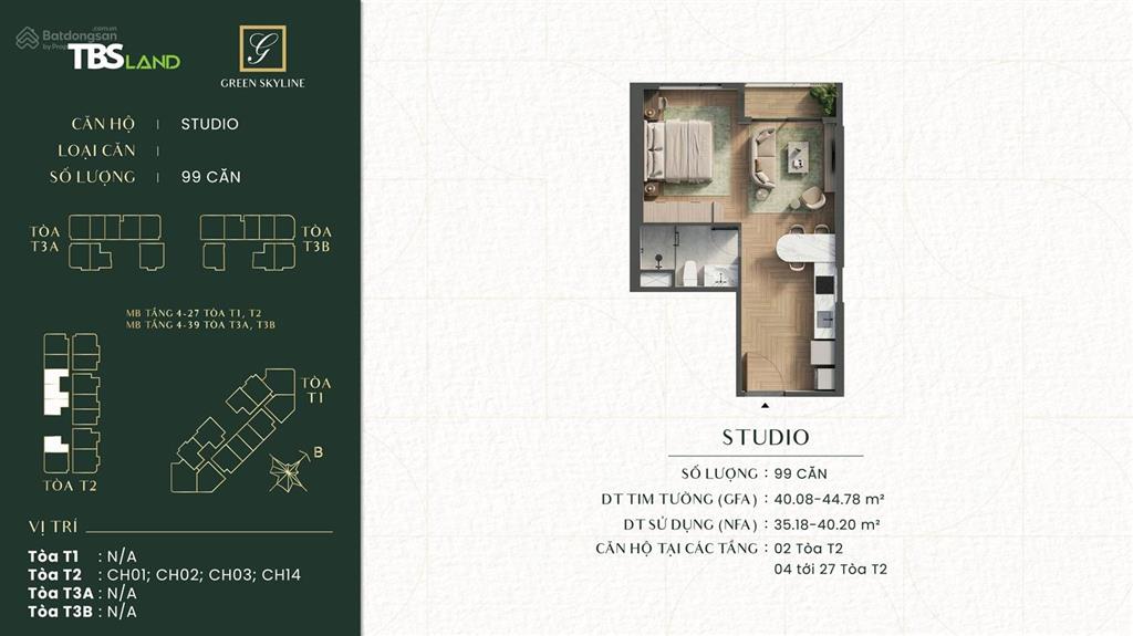 [đăng tin thật không bán ảo] căn hộ green skyline 1pn 40m2, chỉ từ 2,4 tỷ, ck 15%, nhận nhà ở ngay