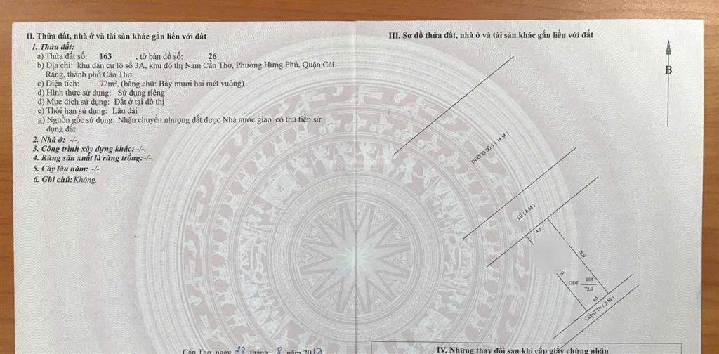 Hàng hiếm tại a2, hưng phú, cái răng, cần thơ, 5,8 tỷ, 72m2