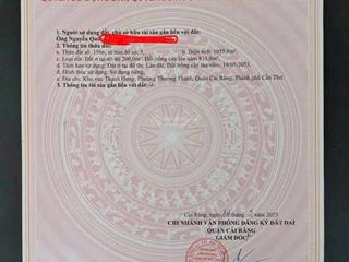 Bán 3939 m2 mặt tiền 33 mét, đường tl 925, tp cần thơ