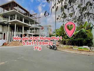 Nền 7 tỷ gốc hai mặt tiền b22 và b11 kdc hưng phú 1, tp cần thơ