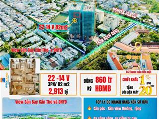 Căn hộ 3pn thiên quân marina cần thơ, view đẹp, đầy đủ tiện ích, trung tâm tp cần thơ