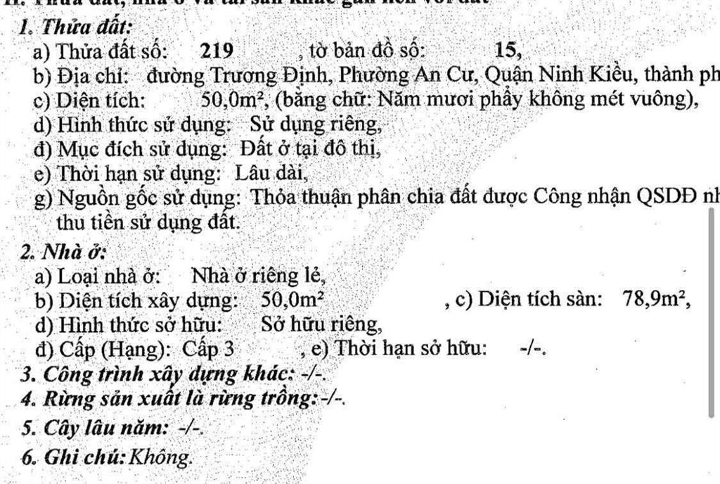 Bán mặt tiền 5,7 tỷ đường trương định (gần đường lý tự trọng), q. ninh kiều, tp cần thơ