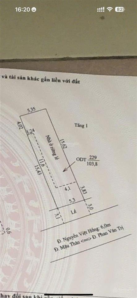 Bán nhà cấp 4 ngang 5,3 mét mặt tiền nguyễn việt hồng, đang cho thuê, p. an phú, q ninh kiều, tpct