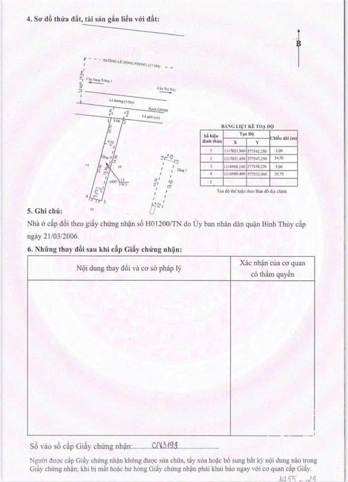 Nhà mặt tiền 4,7 tỷ đường lê hồng phong, gần chợ trà nóc, thành phố cần thơ