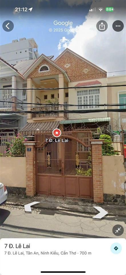 Nhà một trệt lầu 14 tỷ 136,8 m2 mặt tiền đường lê lai, trung tâm tp cần thơ