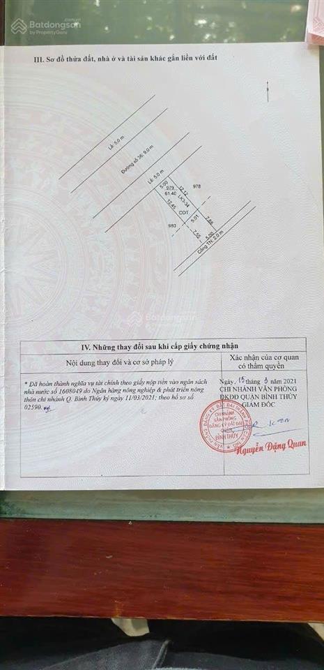 Nền 8,4 tỷ 200 m2 đường xuân hồng, kdc hai bên đường nguyễn văn cừ  đối diện bv nhi cần thơ, tp ct