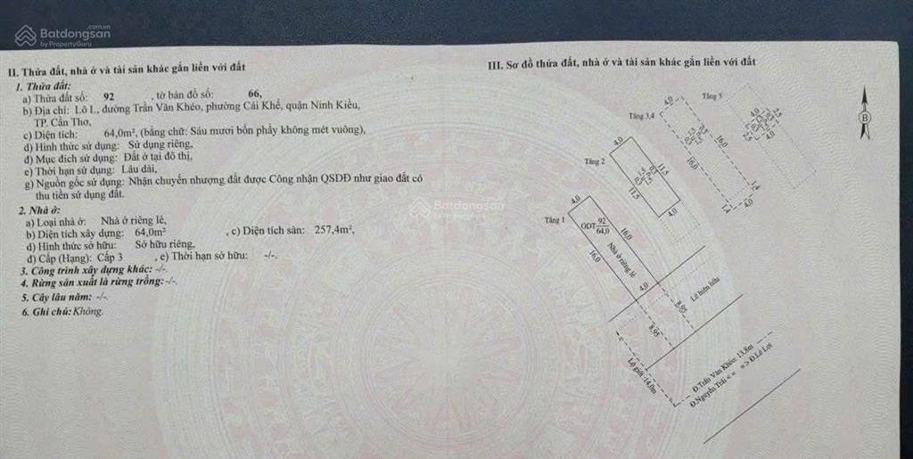 Nhà ngang 8 m mặt tiền trần văn khéo 39 tỷ, tttm cái khế, tp cần thơ