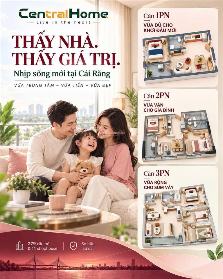 Căn hộ khoảng 1,4 tỷ dành cho người độc thân và vợ chồng trẻ tại cần thơ