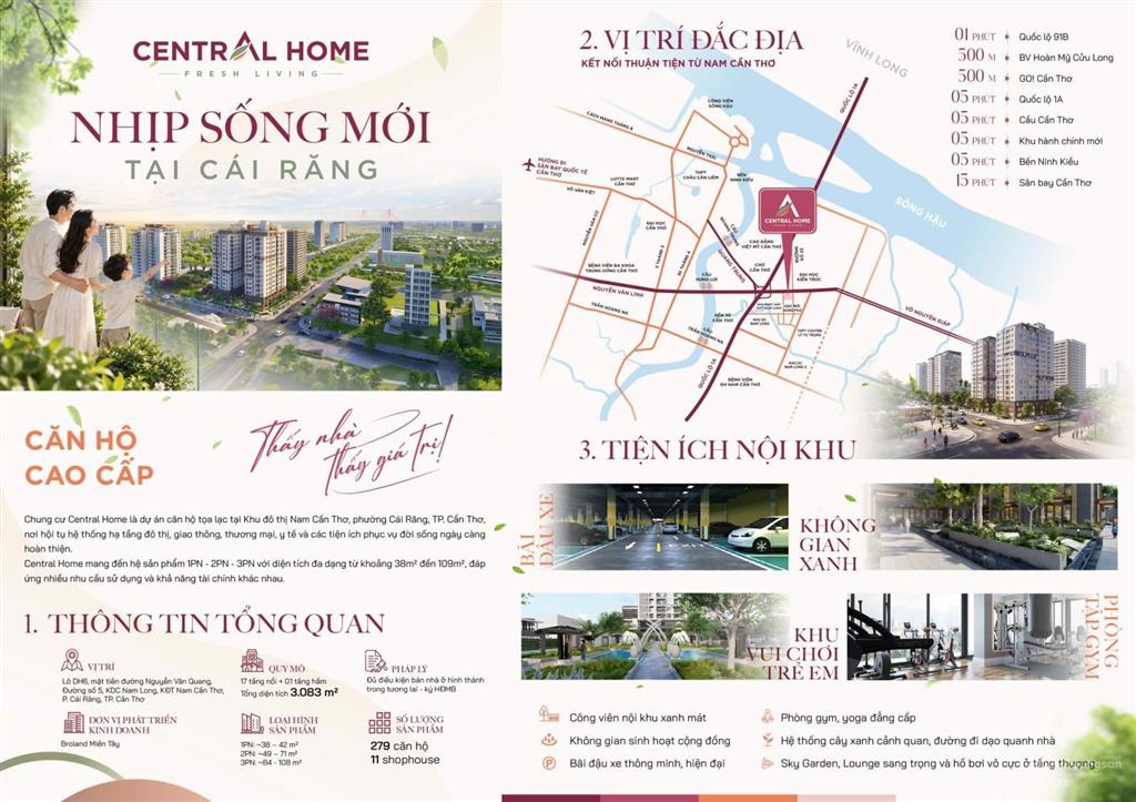 Central home căn hộ cao cấp sở hữu chỉ từ 420 triệu tại tp cần thơ