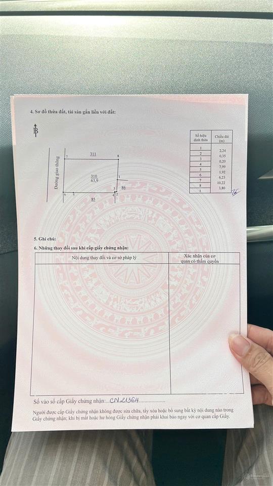 Chính chủ bán lô đất 86m2 thổ cư gần chợ tân phong giá 2,25 tỷ, hỗ trợ vay ngân hàng