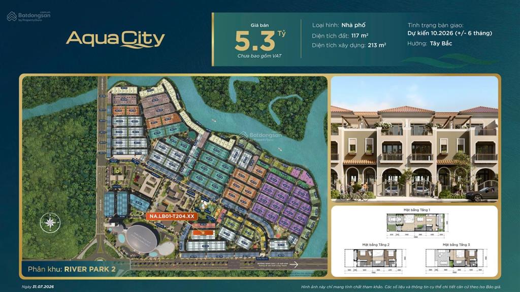 Nổi bật giỏ hàng bán căn ngộp aqua city, vốn 60% nhận nhà t10/2026