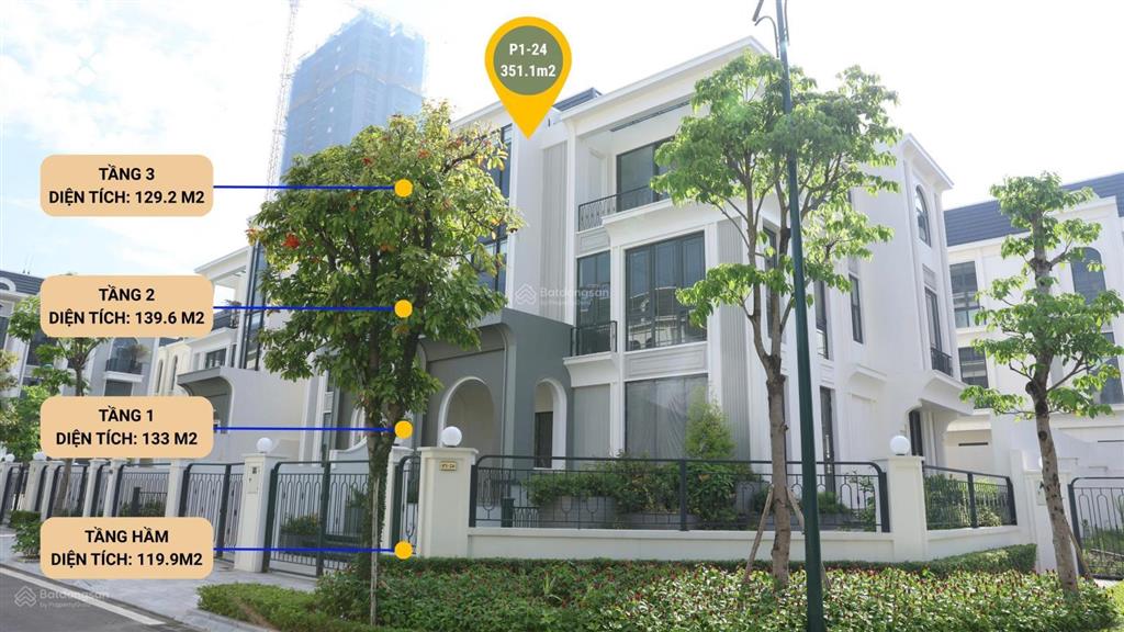 Biệt thự lớn nhất khu p ciputra 324m2, 3 tầng 1 hầm view công viên, vị trí không thể xuất hiện lại