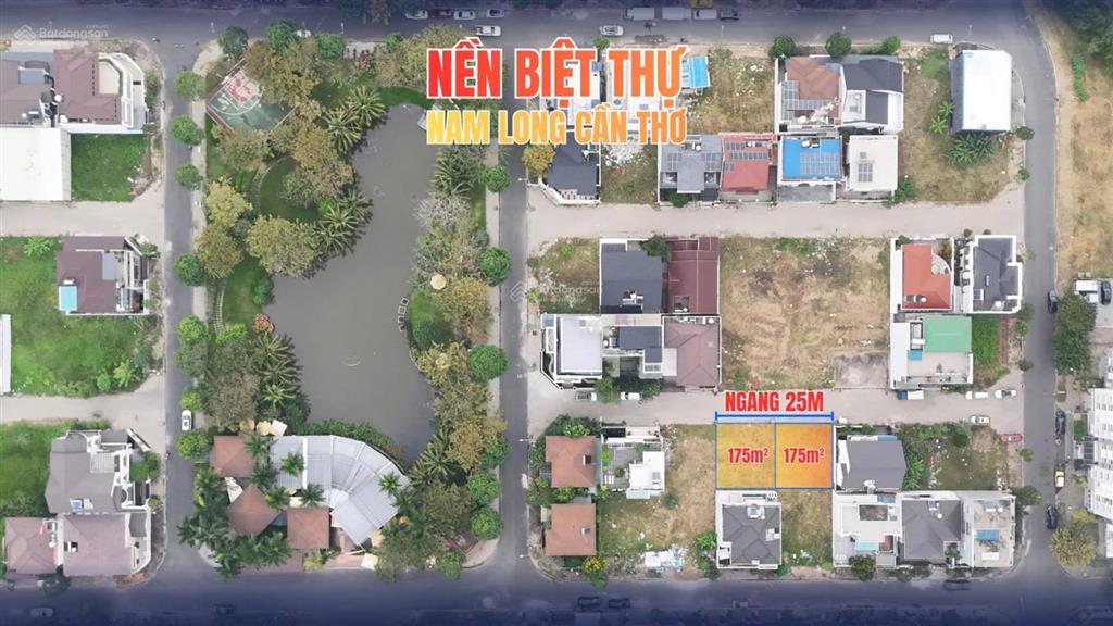 Cặp nền biệt thự đẹp khu dân cư nam long ngang 25m, cách hồ cảnh quan và công viên vài bước chân