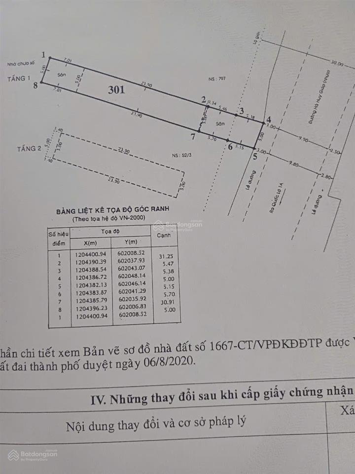Bán nhà mặt tiền. hà huy giáp. dt 5 x 42. đúc 1 trệt 1 lầu. tầng trệt thông suốt kinh doanh.