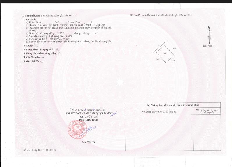 Chính chủ bán đất hơn 2000m2 p. thới an, q. ô môn, gần cao tốc, tiềm năng đầu tư tốt