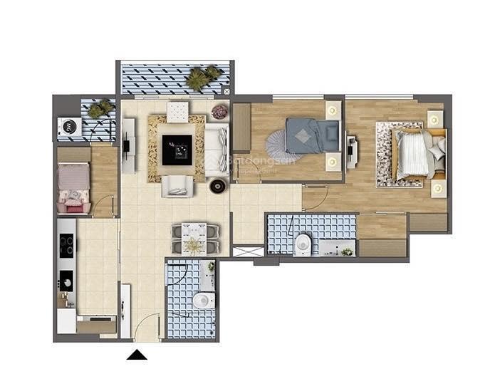 Bán căn 3 phòng ngủ báo nhân dân 98m2 full nội thất giá 6,x tỷ
