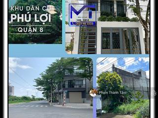 Chỉ từ 3 tỷ 654  sở hữu sổ cá nhân mua sang tên ngay, xây tự do , đường 10m kdc phú lợi p7 quận 8