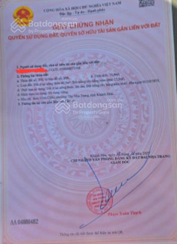 Vĩnh châu vĩnh hiệp nha trang giáp kdt mỹ gia và sông quán trường pháp lý chuẩn.  0905 211 ***