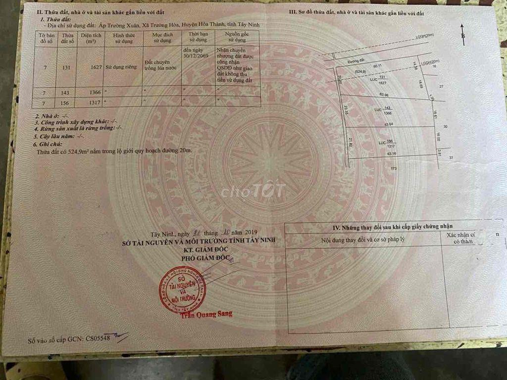 Bán đất mặt tiền gần KCN chà là , gần quốc lộ 22B