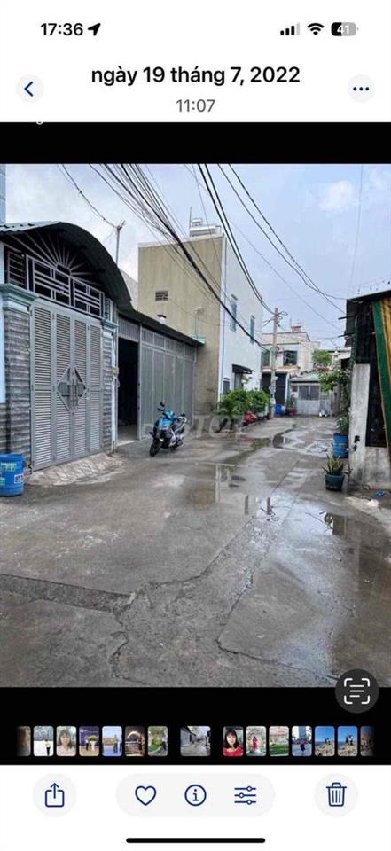 Nhà hẻm xe tải ngay kế chợ gấu hóc môn Nhà nở hậu