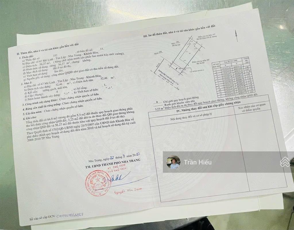 Chính chủ gửi bán đất đẹp mặt tiền đường mê linh đoạn gần nguyễn thị minh khai cách biển chỉ 300m